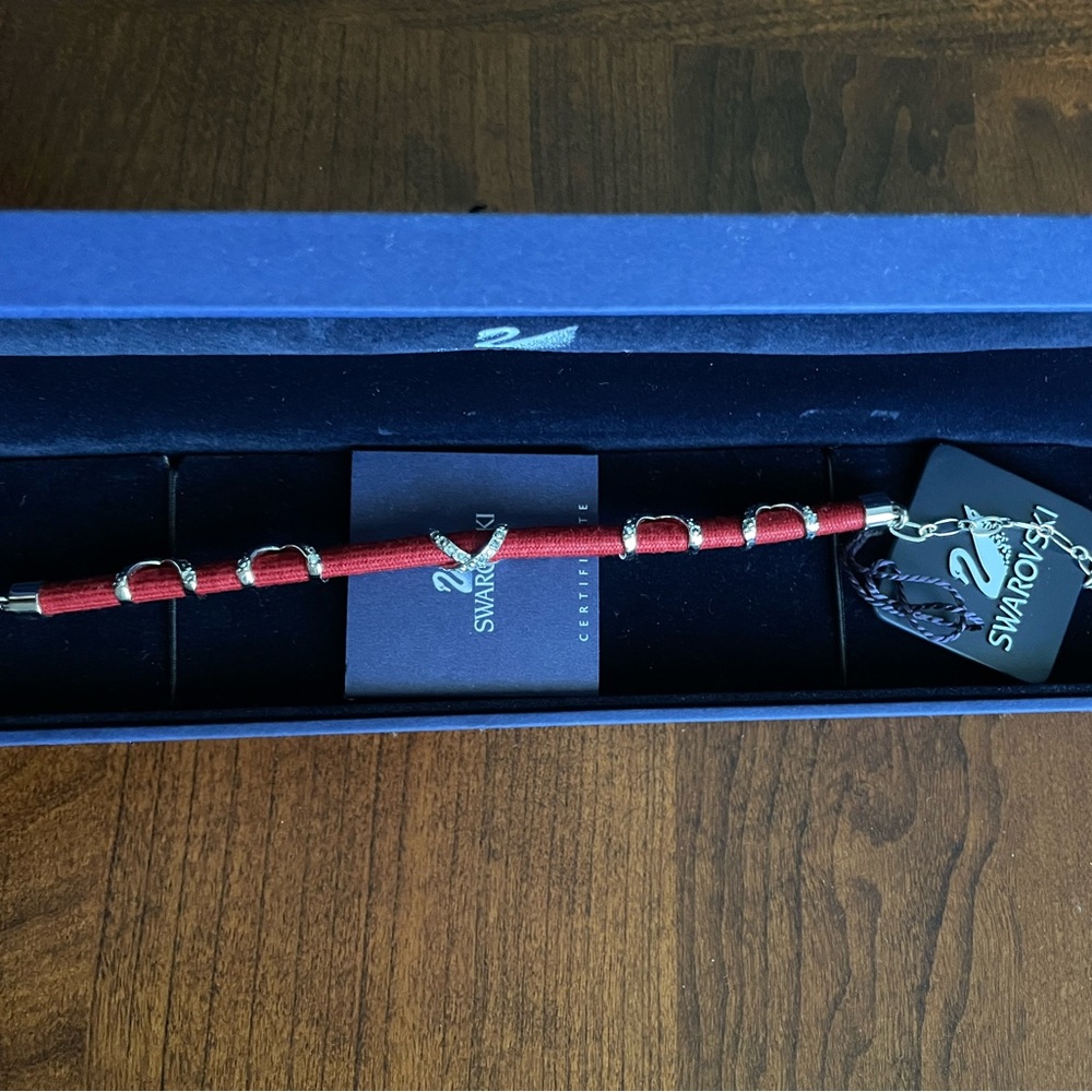 Swarovski Red Rope Bracelet with Crystals NEW with Tag
